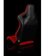 BRAUM Racing Seats Elite Series Sport Seats Red Cloth (Black Stitching) Pair