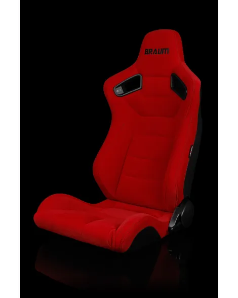 BRAUM Racing Seats Elite Series Sport Seats Red Cloth (Black Stitching) Pair BRAUM Racing Seats Elite Series Sport Seats Red Cloth (Black Stitching) Pair