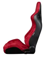 BRAUM Racing Seats Elite Series Sport Seats Red Suede (White Stitching) PAIR BRAUM Racing Seats Elite Series Sport Seats Red Suede (White Stitching) PAIR
