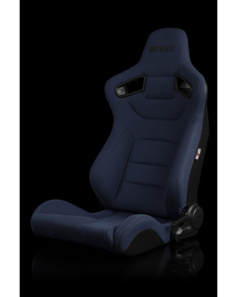 BRAUM Racing Seats Elite Series Sport Seats Blue Cloth (Black Stitching) Pair BRAUM Racing Seats Elite Series Sport Seats Blue Cloth (Black Stitching) Pair