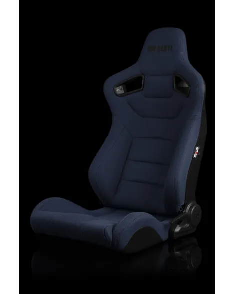 BRAUM Racing Seats Elite Series Sport Seats Blue Cloth (Black Stitching) Pair