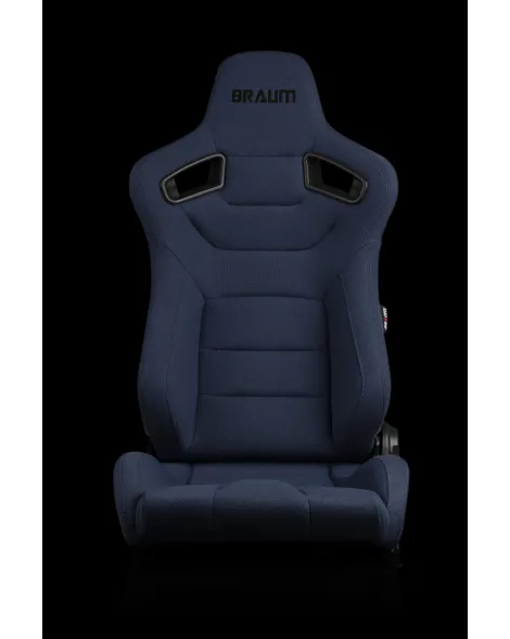 BRAUM Racing Seats Elite Series Sport Seats Blue Cloth (Black Stitching) Pair