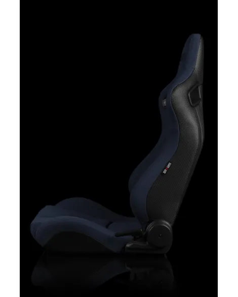 BRAUM Racing Seats Elite Series Sport Seats Blue Cloth (Black Stitching) Pair