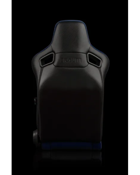 BRAUM Racing Seats Elite Series Sport Seats Blue Cloth (Black Stitching) Pair