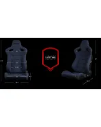 BRAUM Racing Seats Elite Series Sport Seats Blue Cloth (Black Stitching) Pair BRAUM Racing Seats Elite Series Sport Seats Blue Cloth (Black Stitching) Pair