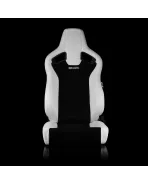 BRAUM Racing Seats Elite V2 Series Sport Seats White Leatherette & Black Suede - Low Bolster Pair BRAUM Racing Seats Elite V2 Series Sport Seats White Leatherette & Black Suede - Low Bolster Pair