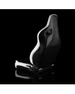 BRAUM Racing Seats Elite V2 Series Sport Seats White Leatherette & Black Suede - Low Bolster Pair BRAUM Racing Seats Elite V2 Series Sport Seats White Leatherette & Black Suede - Low Bolster Pair