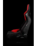 BRAUM Racing Seats Elite-R Series Sport Seats Black and Red Polo Cloth (Red Stitching) Pair BRAUM Racing Seats Elite-R Series Sport Seats Black and Red Polo Cloth (Red Stitching) Pair