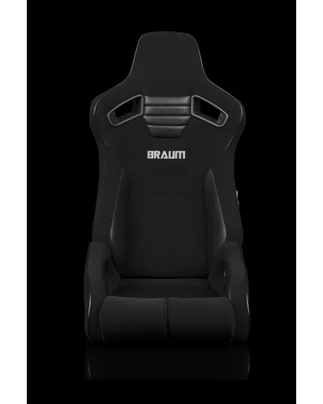 BRAUM Racing Seats Elite-R Series Sport Seats Black Cloth | Black Trim Pair BRAUM Racing Seats Elite-R Series Sport Seats Black Cloth | Black Trim Pair