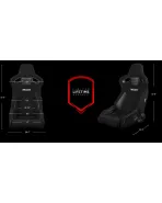 BRAUM Racing Seats Elite-R Series Sport Seats Black Cloth | Black Trim Pair BRAUM Racing Seats Elite-R Series Sport Seats Black Cloth | Black Trim Pair