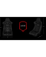 BRAUM Racing Seats Elite-R Series Fixed-Back Seat Black Polo Cloth (Black Stitching / Black Piping) Single BRAUM Racing Seats Elite-R Series Fixed-Back Seat Black Polo Cloth (Black Stitching / Black Piping) Single
