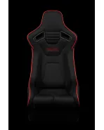 BRAUM Racing Seats Elite-R Series Fixed-Back Seat Black Polo Cloth (Red Stitching / Red Piping) Single BRAUM Racing Seats Elite-R Series Fixed-Back Seat Black Polo Cloth (Red Stitching / Red Piping) Single