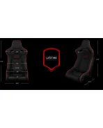 BRAUM Racing Seats Elite-R Series Fixed-Back Seat Black Polo Cloth (Red Stitching / Red Piping) Single BRAUM Racing Seats Elite-R Series Fixed-Back Seat Black Polo Cloth (Red Stitching / Red Piping) Single