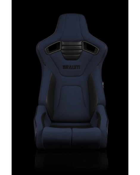 BRAUM Racing Seats Elite-R Series Sport Seats Blue Cloth (Black Piping | Black Stitching) Pair BRAUM Racing Seats Elite-R Series Sport Seats Blue Cloth (Black Piping | Black Stitching) Pair