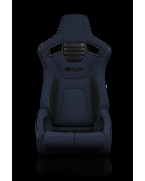 BRAUM Racing Seats Elite-R Series Sport Seats Blue Cloth (Black Piping | Black Stitching) Pair BRAUM Racing Seats Elite-R Series Sport Seats Blue Cloth (Black Piping | Black Stitching) Pair