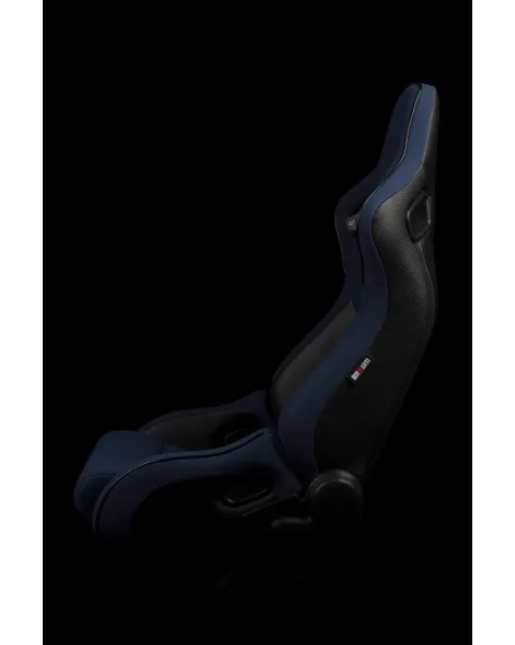 BRAUM Racing Seats Elite-R Series Sport Seats Blue Cloth (Black Piping | Black Stitching) Pair BRAUM Racing Seats Elite-R Series Sport Seats Blue Cloth (Black Piping | Black Stitching) Pair