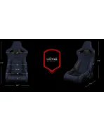 BRAUM Racing Seats Elite-R Series Sport Seats Blue Cloth (Black Piping | Black Stitching) Pair