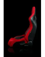 BRAUM Racing Seats Elite-R Series Sport Seats Red Cloth (Black Piping | Black Stitching) Pair BRAUM Racing Seats Elite-R Series Sport Seats Red Cloth (Black Piping | Black Stitching) Pair