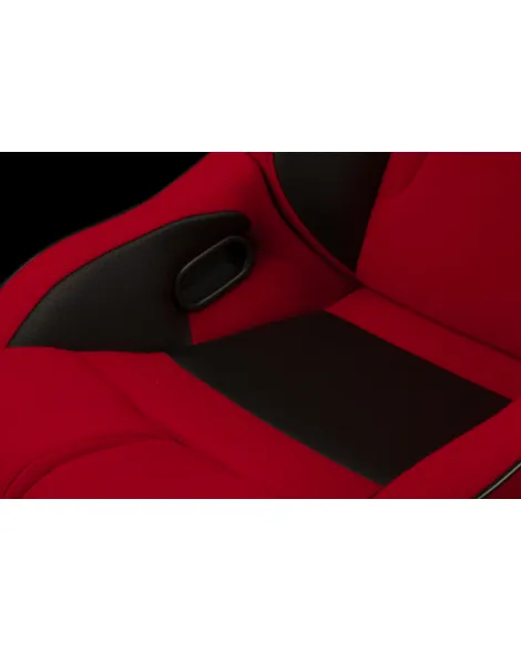 BRAUM Racing Seats Elite-R Series Sport Seats Red Cloth (Black Piping | Black Stitching) Pair BRAUM Racing Seats Elite-R Series Sport Seats Red Cloth (Black Piping | Black Stitching) Pair