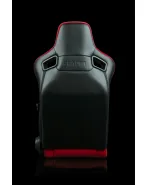 BRAUM Racing Seats Elite-R Series Sport Seats Red Cloth (Black Piping | Black Stitching) Pair BRAUM Racing Seats Elite-R Series Sport Seats Red Cloth (Black Piping | Black Stitching) Pair