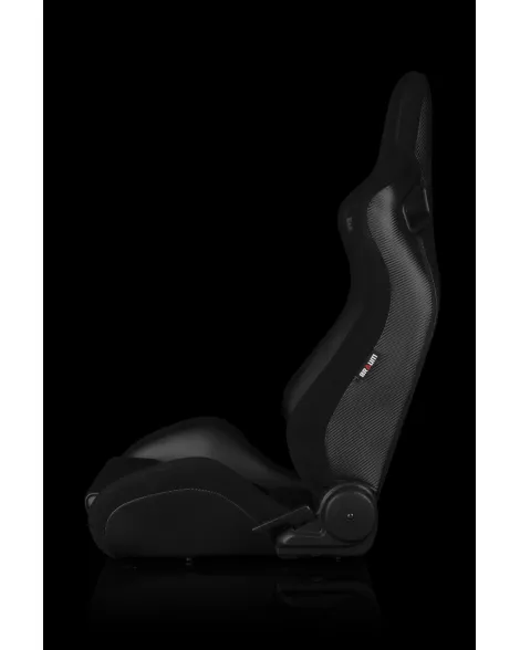 BRAUM Racing Seats Elite-S Series Sport Seats Black Leatherette Black Cloth Pair BRAUM Racing Seats Elite-S Series Sport Seats Black Leatherette Black Cloth Pair