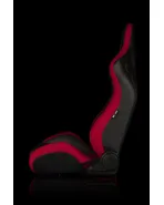 BRAUM Racing Seats Elite-S Series Sport Seats Black Leatherette / Red Cloth Pair BRAUM Racing Seats Elite-S Series Sport Seats Black Leatherette / Red Cloth Pair
