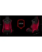 BRAUM Racing Seats Elite-S Series Sport Seats Black Leatherette / Red Cloth Pair BRAUM Racing Seats Elite-S Series Sport Seats Black Leatherette / Red Cloth Pair