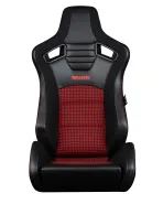 BRAUM Racing Seats Elite-S Series Sport Seats Black Leatherette | Red Houndstooth Pair BRAUM Racing Seats Elite-S Series Sport Seats Black Leatherette | Red Houndstooth Pair