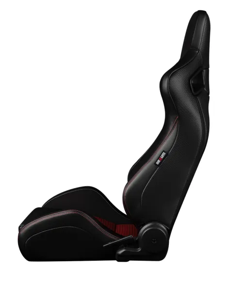 BRAUM Racing Seats Elite-S Series Sport Seats Black Leatherette | Red Houndstooth Pair BRAUM Racing Seats Elite-S Series Sport Seats Black Leatherette | Red Houndstooth Pair
