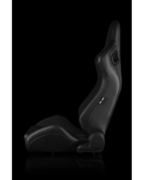 BRAUM Racing Seats Elite-S Series Sport Seats Black & Grey Plaid Fabric Pair BRAUM Racing Seats Elite-S Series Sport Seats Black & Grey Plaid Fabric Pair