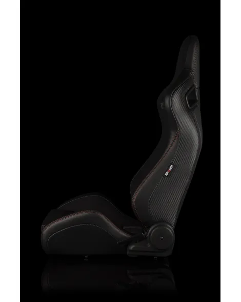 BRAUM Racing Seats Elite-S Series Sport Seats Black & Red Plaid Fabric Pair BRAUM Racing Seats Elite-S Series Sport Seats Black & Red Plaid Fabric Pair