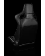 BRAUM Racing Seats Elite-X Series Sport Seats Black Diamond (Double White Stitching / White Piping) Pair BRAUM Racing Seats Elite-X Series Sport Seats Black Diamond (Double White Stitching / White Piping) Pair