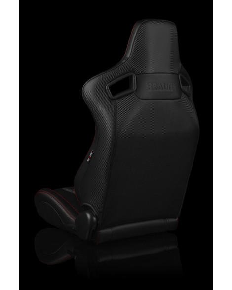 BRAUM Racing Seats Elite-X Series Sport Seats Black Diamond (Red Stitching) Pair BRAUM Racing Seats Elite-X Series Sport Seats Black Diamond (Red Stitching) Pair