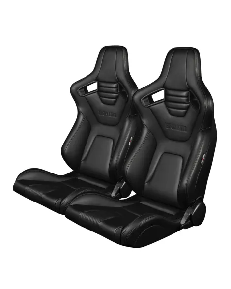 BRAUM Racing Seats Elite-X Series Sport Seats Black Leatherette (Black Stitching) Pair BRAUM Racing Seats Elite-X Series Sport Seats Black Leatherette (Black Stitching) Pair
