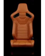 BRAUM Racing Seats Elite-X Series Sport Seats British Tan Leatherette (Black Stitching) Pair BRAUM Racing Seats Elite-X Series Sport Seats British Tan Leatherette (Black Stitching) Pair