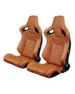 BRAUM Racing Seats Elite-X Series Sport Seats British Tan Leatherette (Black Stitching) Pair BRAUM Racing Seats Elite-X Series Sport Seats British Tan Leatherette (Black Stitching) Pair