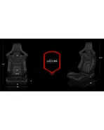 BRAUM Racing Seats Elite-X Series Sport Seats Maroon Leatherette (Black Stitching) Pair