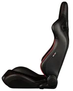 BRAUM Racing Seats Elite-X Series Sport Seats Black Leatherette | Honeycomb | Red Trim Pair BRAUM Racing Seats Elite-X Series Sport Seats Black Leatherette | Honeycomb | Red Trim Pair