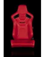 BRAUM Racing Seats Elite-X Series Seats (Red Leatherette | Black Stitching) Pair BRAUM Racing Seats Elite-X Series Seats (Red Leatherette | Black Stitching) Pair