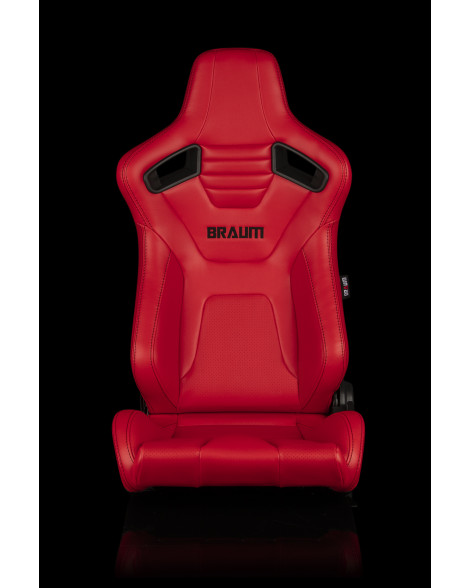 BRAUM Racing Seats Elite-X Series Seats (Red Leatherette | Black Stitching) Pair BRAUM Racing Seats Elite-X Series Seats (Red Leatherette | Black Stitching) Pair