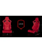 BRAUM Racing Seats Elite-X Series Seats Red Leatherette | Diamond Edition Pair BRAUM Racing Seats Elite-X Series Seats Red Leatherette | Diamond Edition Pair