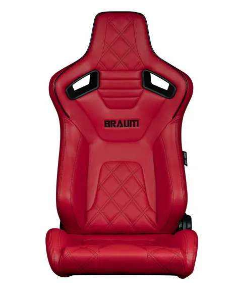 BRAUM Racing Seats Elite-X Series Seats Red Leatherette | Diamond Edition Pair
