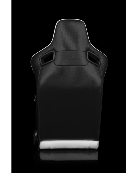 BRAUM Racing Seats Elite-X Series Sport Seats White Diamond (Black Stitching / Black Piping) Pair BRAUM Racing Seats Elite-X Series Sport Seats White Diamond (Black Stitching / Black Piping) Pair