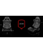 BRAUM Racing Seats Advan Series Sport Seats Black Cloth Pair BRAUM Racing Seats Advan Series Sport Seats Black Cloth Pair