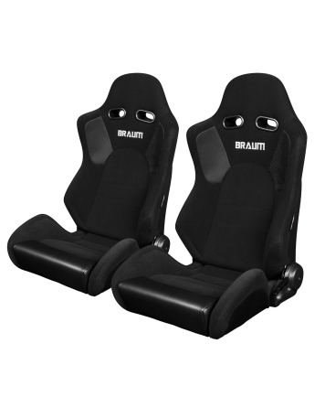 BRAUM Racing Seats Advan Series Sport Seats Black Cloth Pair BRAUM Racing Seats Advan Series Sport Seats Black Cloth Pair
