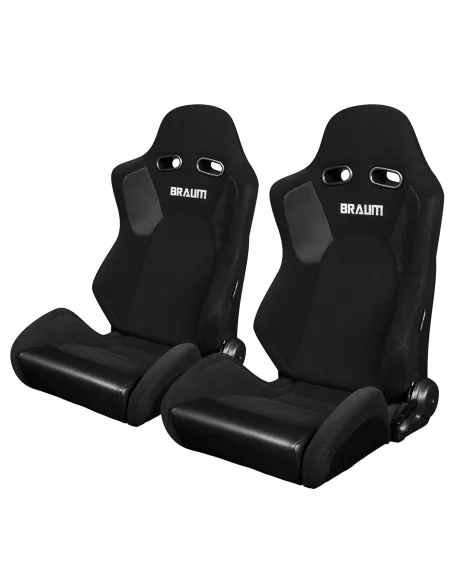 BRAUM Racing Seats Advan Series Sport Seats Black Cloth Pair BRAUM Racing Seats Advan Series Sport Seats Black Cloth Pair