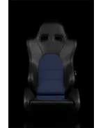 BRAUM Racing Seats Advan Series Sport Seats Black Leatherette with Blue Fabric Insert Pair BRAUM Racing Seats Advan Series Sport Seats Black Leatherette with Blue Fabric Insert Pair