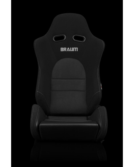 BRAUM Racing Seats Advan Series Sport Seats Black Cloth Alcantara Inserts Pair BRAUM Racing Seats Advan Series Sport Seats Black Cloth Alcantara Inserts Pair