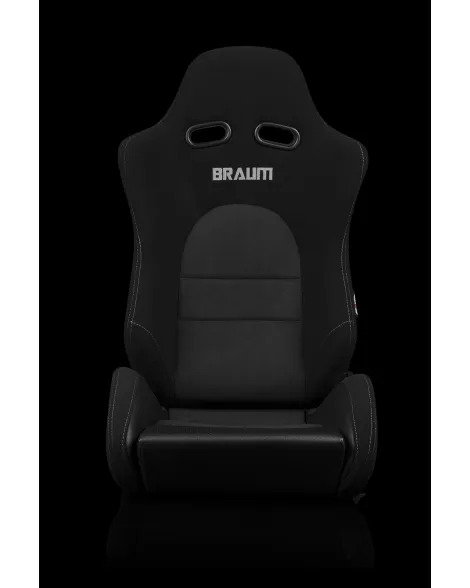 BRAUM Racing Seats Advan Series Sport Seats Black Cloth Alcantara Inserts Pair BRAUM Racing Seats Advan Series Sport Seats Black Cloth Alcantara Inserts Pair