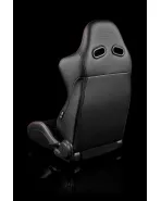 BRAUM Racing Seats Advan Series Sport Seats Black Leatherette (Red Stitching) Pair BRAUM Racing Seats Advan Series Sport Seats Black Leatherette (Red Stitching) Pair